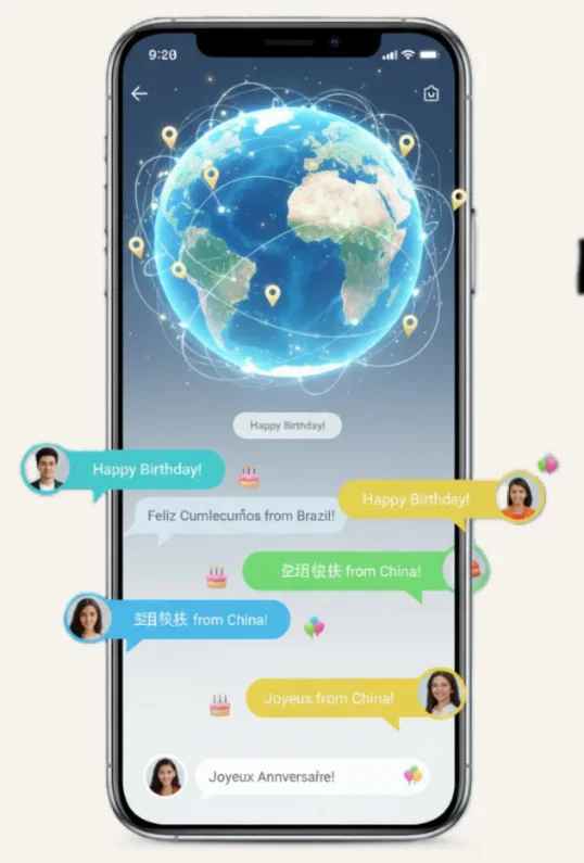 Maquette d'application sur smartphone
