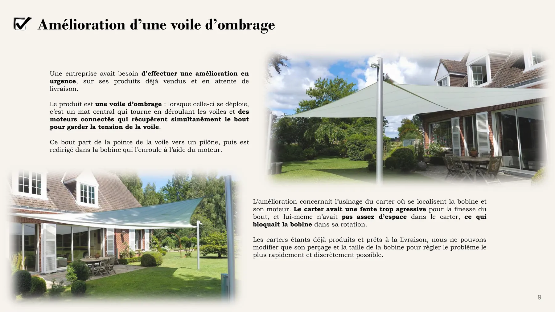 Planche 9 du portfolio — Voile d'ombrage
